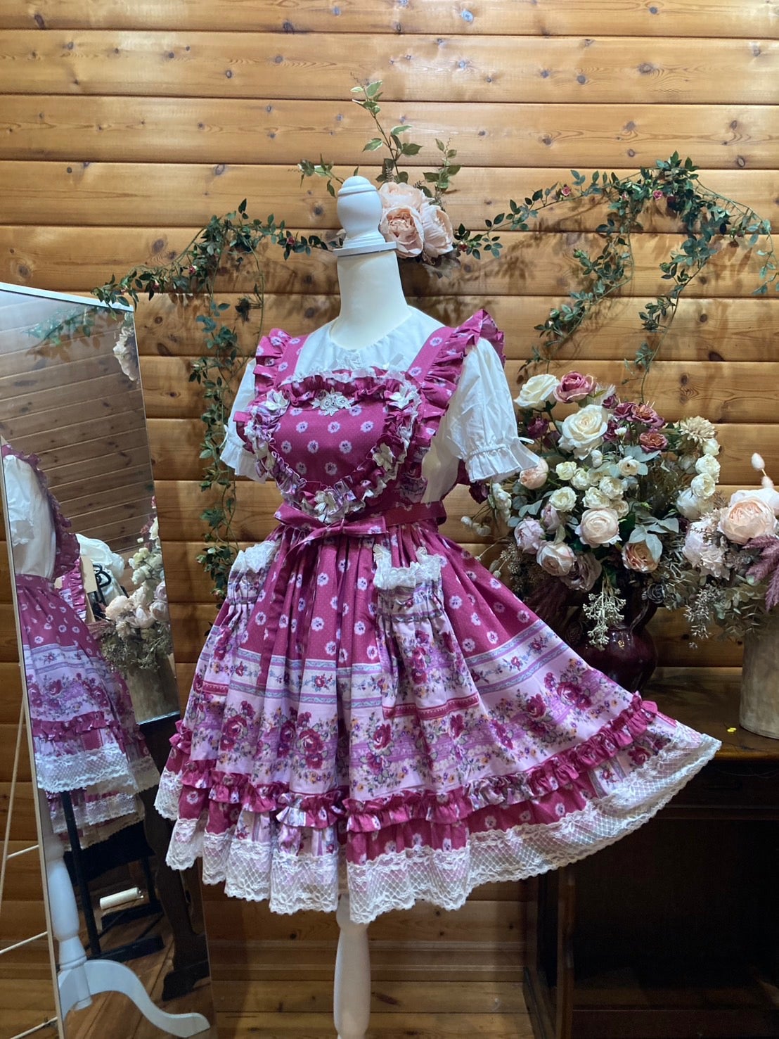 モモコハウスMOMOKOHOUSEハートフリルエプロン