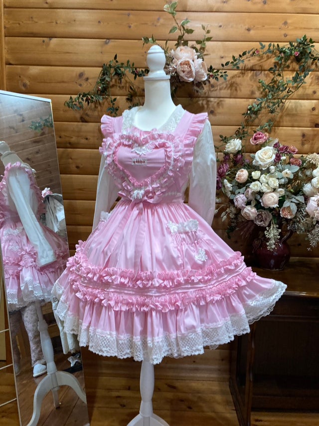 モモコハウス エプロン ピンクアーモンド ミドル丈 モモコハウス エプロン ピンクアーモンド ミドル丈 モモコハウス