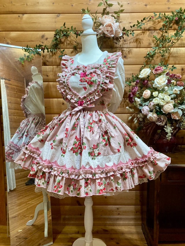 モモコハウス フリル付き黒エプロン 【公式通販】 モモコハウス フリル付き黒エプロン 【公式通販】