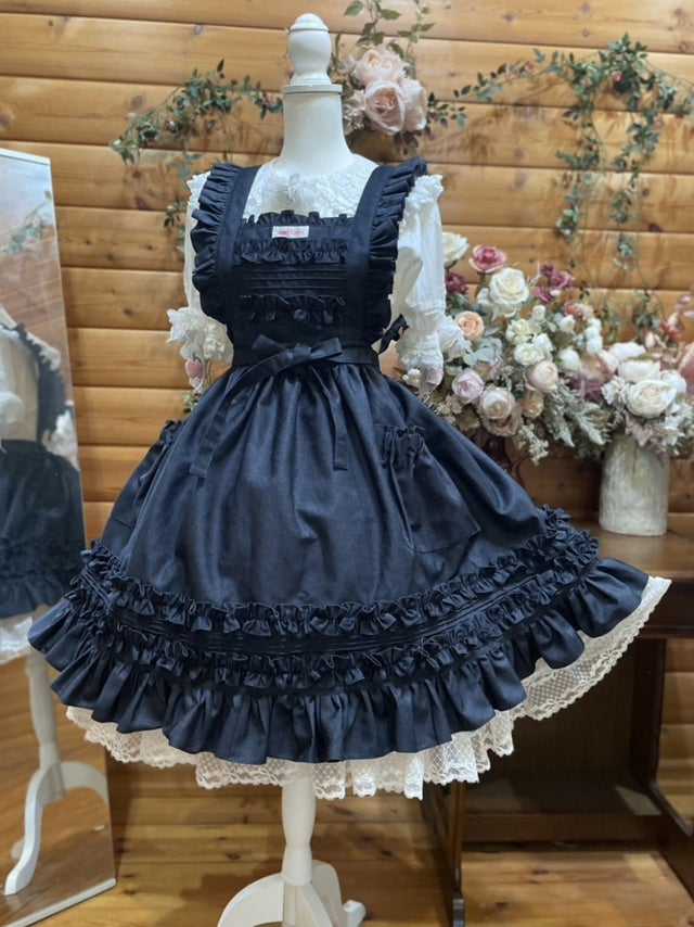 モモコハウス　エプロン　黒　ミドル エプロン | モモコハウス