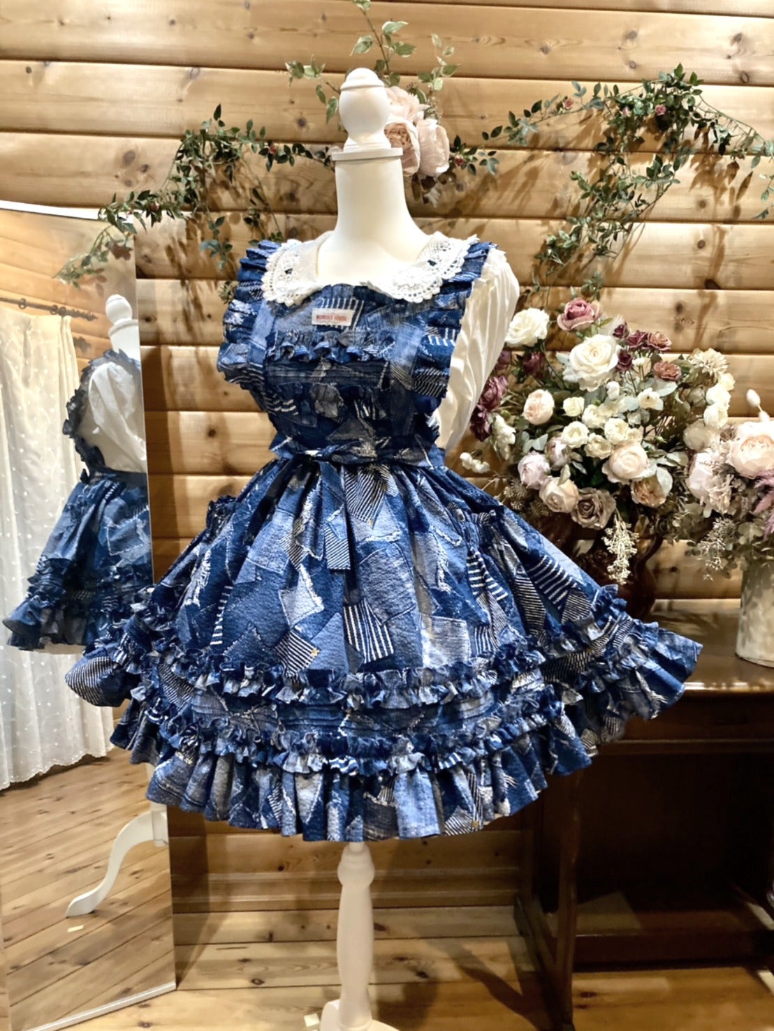 モモコハウス フリル エプロン ホワイト momokohouse ロリィタ モモコ