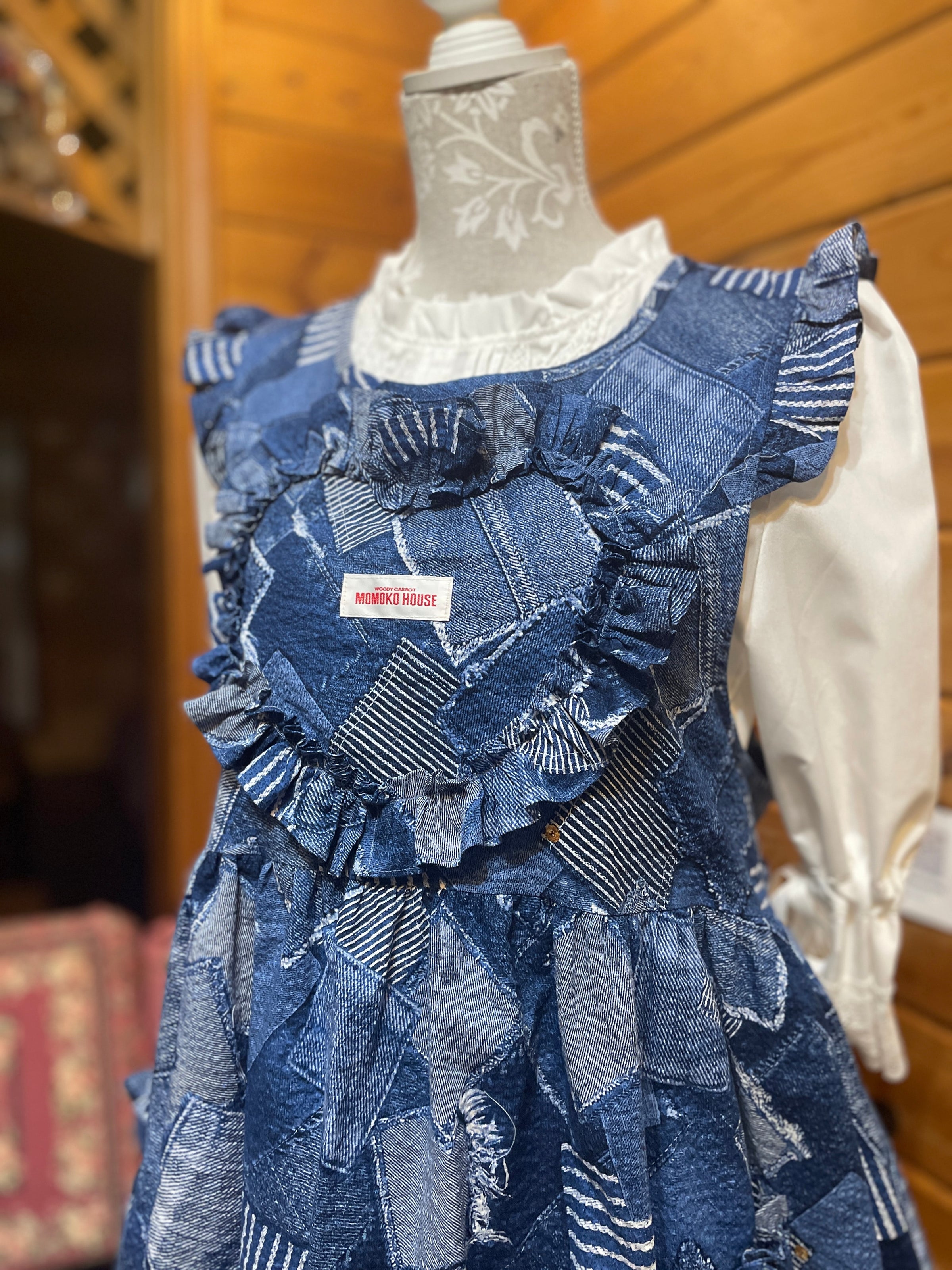 モモコハウス エプロン モモコハウス #momokohouse #フリルエプロン