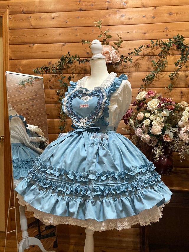 最終値下 新品未使用 モモコハウス ギンガムチェック フリルエプロン フルセット 最終値下 新品未使用 モモコハウス ギンガムチェック フリル