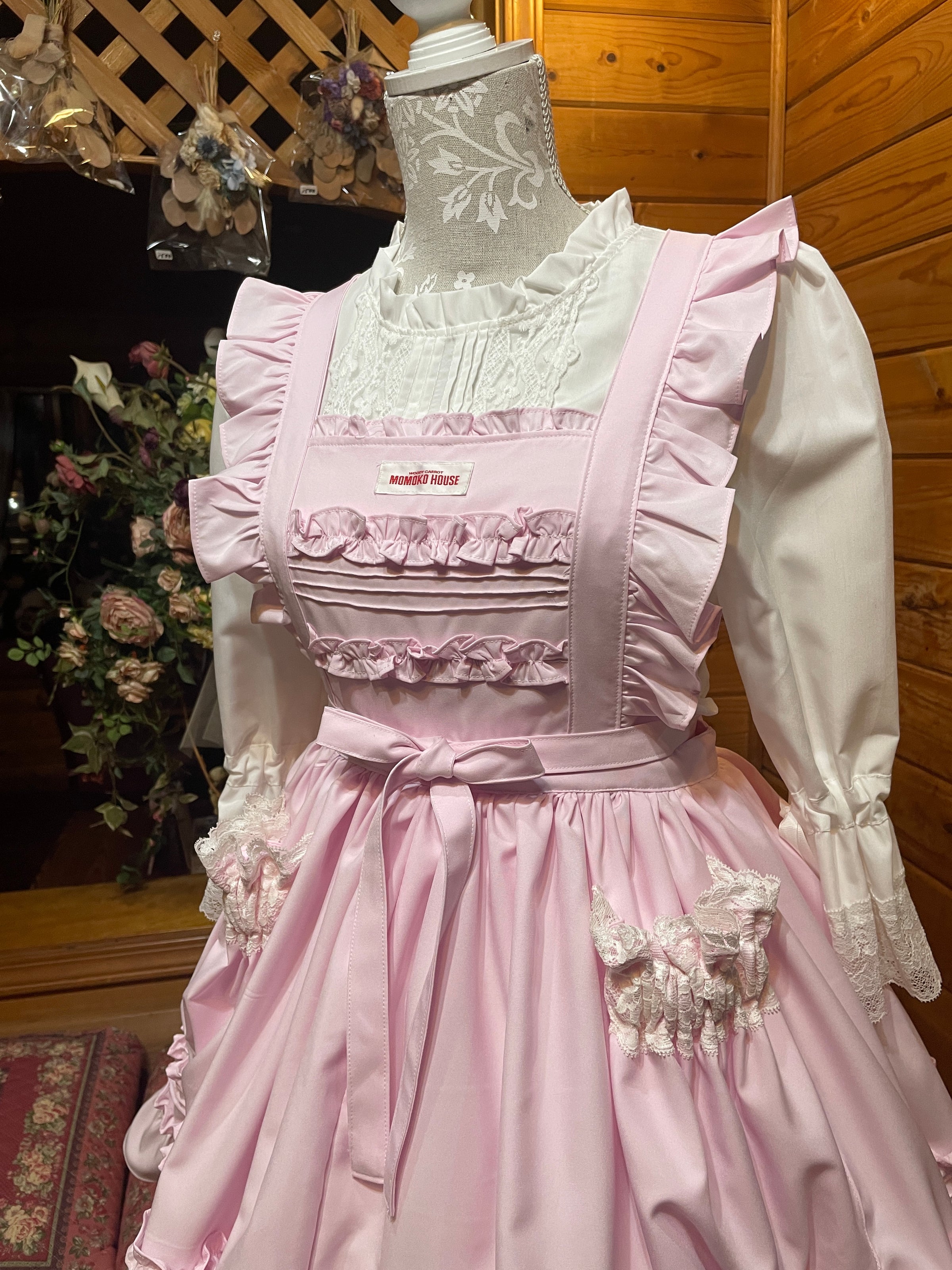 モモコハウス エプロン ピンク定番フリル超超ミニ W幅 【公式通販】