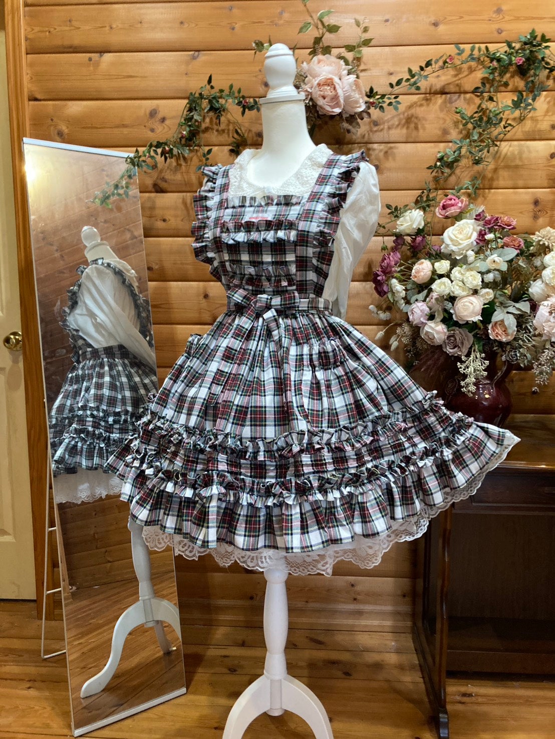 エプロン モモコハウス フリル エプロン ホワイト momokohouse