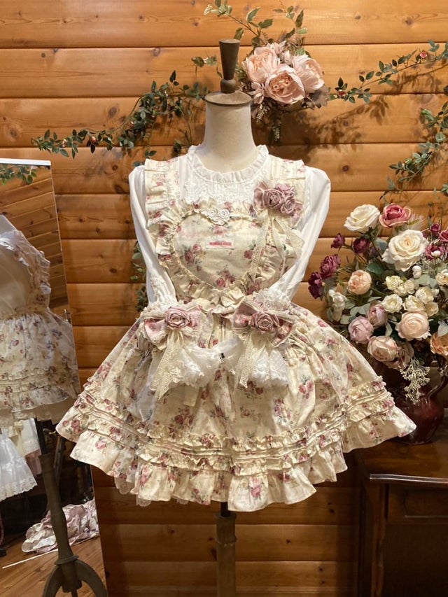 モモコハウス ハートフリルエプロンミニ丈 エプロン | モモコハウス