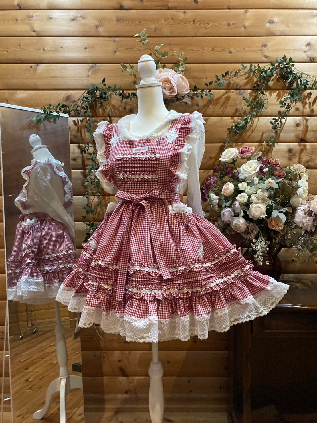 ピンクハウス ピンク 可愛い エプロン ピンクハウス リバーシブル